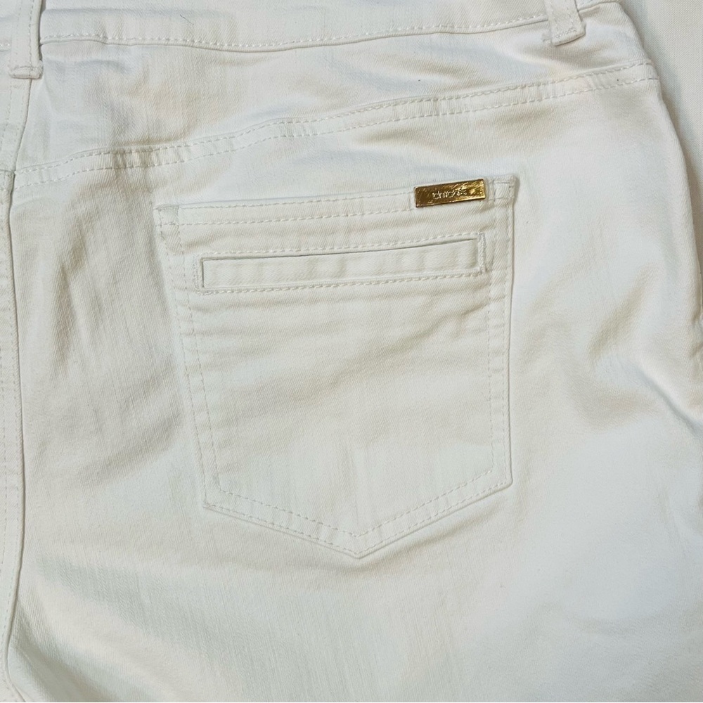 Chico’s So Slimming Jeans White Sz 2.5 Reg Sz 14 Crop - Picture 8 of 14